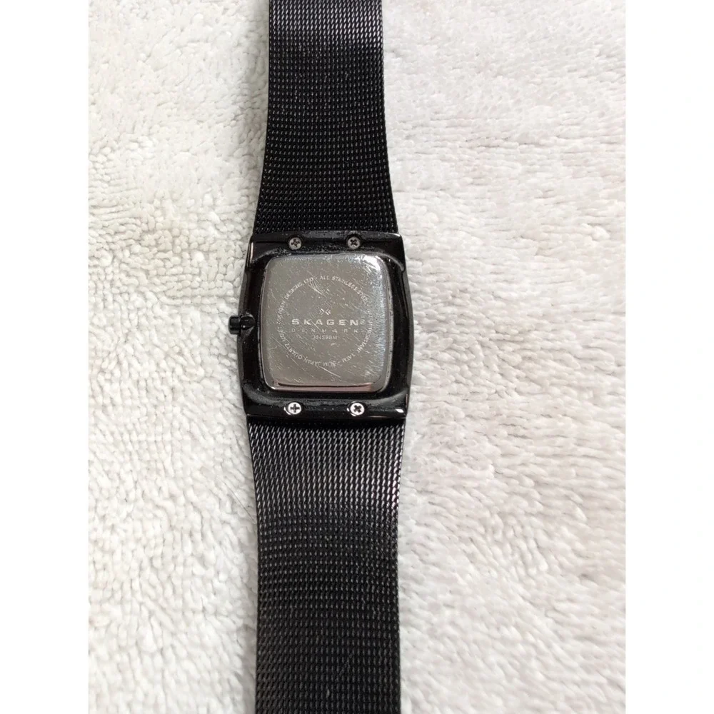 Vintage Skagen Watch Denmark 384 SBBM Japan Quartz Movement